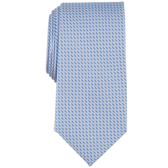 Michael Kors Men Exeter Mini Pattern Tie Blue - Picture 1 of 1